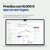 El simulador de trading con 10.000 € virtuales en un portátil
